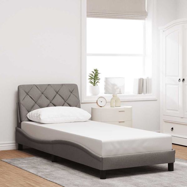 vidaXL Rám postele bez matraca Taupe 90x200 cm Látka