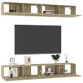 vidaXL TV skrinky 4 ks, dub sonoma 100x30x30 cm, kompozitné drevo