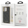 Puzdro Guess pre iPhone 14 Pro 6,7" GUHCP14XGF4GGR sivá HC PU 4G Charm
