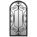 vidaXL Záhradné zrkadlo čierne 70x30 cm exteriérové železo