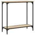 vidaXL Konzolový stolík, dub sonoma, 75x30,5x75 cm, imitácia dreva