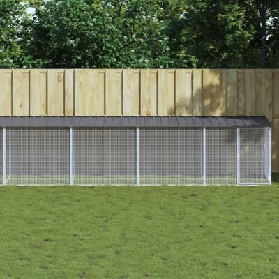 vidaXL Klietka pre kurčatá strecha antracitová 803x98x90 cm poz. oceľ