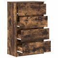 vidaXL Komoda údený dub 60x35x98,5 cm spracované drevo