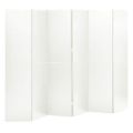 vidaXL Paraván so 6 panelmi, biely 240x180 cm oceľ