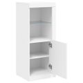 vidaXL Komoda s LED svetlami biela 41x37x100 cm