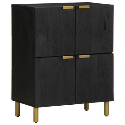 vidaXL Komoda čierna 60x33x75 cm kompozitné drevo