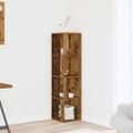 vidaXL rohová skrinka Old Wood 33x33x132 cm Engineered Wood