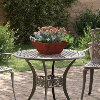 vidaXL Záhradný kvetináč 5 pcs Hrdzavý 35 x 35 x 15 cm