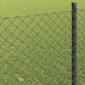 vidaXL Reťazový plot 10 x 1,4 m Oceľ Sivá