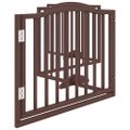 vidaXL Brána pre psa dvere sklad. 4 panely 320 cm topoľové drevo