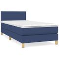 vidaXL Boxspring posteľ s matracom modrá 100x200 cm látka