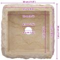 vidaXL Umývadlo krémové 30x30x13 cm mramor
