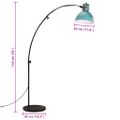vidaXL Podlahová lampa 25 W šmuhovaná modrá 150 cm E27