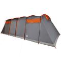 vidaXL Rodinný stan tunelový 10 osôb sivo-oranžový vodeodolný