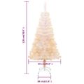 vidaXL Umelý vianočný stromček s dúhovými vetvičkami biely 120cm PVC