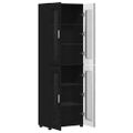 vidaXL Highboard FLORIN 60 x 35 x 182 cm Čierna Kompozitné drevo