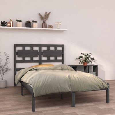 vidaXL Posteľný rám sivý masívne borovicový masív 140x190 cm