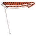 vidaXL Ručne zaťahovacia markíza s LED 600x300 cm oranžovo-hnedá