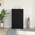 vidaXL Skriňa na topánky Čierny dub 59 x 35 x 100 cm Kompozitné drevo