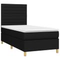 vidaXL Posteľný rám boxspring s matracom čierny 80x200 cm látka