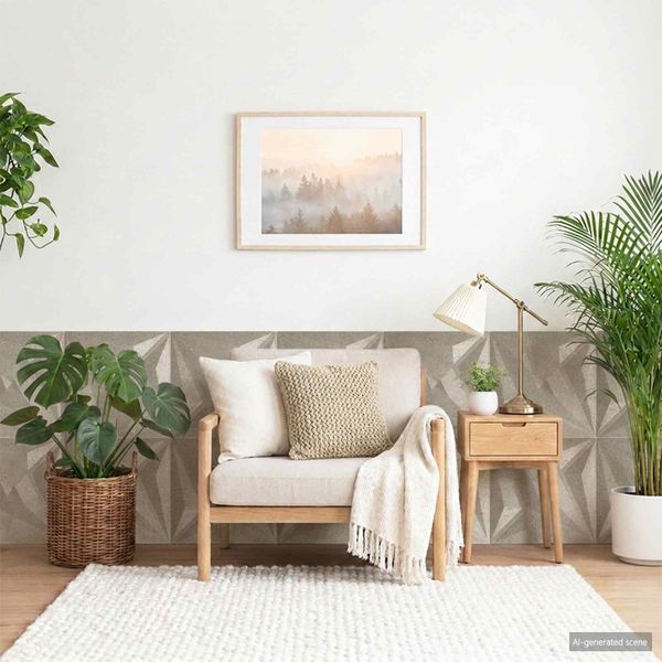 vidaXL Nástenné panely 12 ks 50 x 50 cm Star Beton XPS Pena