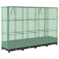 vidaXL Záhon s krytom na skleník ratanový vzhľad 160x40x123 cm