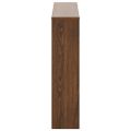 vidaXL Botník so zrkadlom 2-poschodový hnedý dub 63x17x67 cm