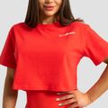 Dámske tričko Cropped Limitless Hot Red - GymBeam, veľkosť XL, veľkosť oblečenia XL