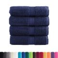 vidaXL Prémiové uteráky pre hostí SOLUND 4 ks námornícka modrá 30x50 cm 600 g/m²