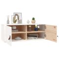 vidaXL Nástenné skrinky 2 ks biele 80x30x30 cm masívna borovica