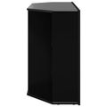 vidaXL Rohový LED TV kabinet 100x40x68cm Čierna Kompozitné drevo