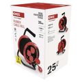 Predlžovací kábel EMOS P084256 na bubne 25 m / 4 zásuvky / guma / 230 V / 1,0 mm2 / IP44