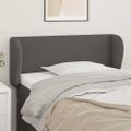 vidaXL Čelo postele so záhybmi sivé 103x23x78/88 cm umelá koža