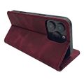 Smart Suede case for iPhone 13 6,1" maroon