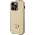 Obal Guess pre iPhone 15 Pro 6,1" GUHCP15LPS4DGPD zlatá HC PU 4G Metal Logo Strass