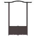 vidaXL Vyvýšený záhon s mriežkou a strechou Hnedá 125 x 40 x 138 cm PP