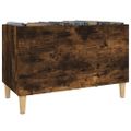 vidaXL Skrinka na platne dymový dub 74,5x38x48 cm kompozitné drevo