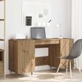 vidaXL Stôl dub artisan Kompozitné drevo 140 x 50 x 75 cm