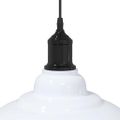 VidaXL Závesná lampa výškovo nastaviteľná E27 lesk biela Ø 31 cm kov