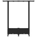 vidaXL Vyvýšený záhon s mriežkou a strechou Čierna 122,5 x 40 x 127 cm