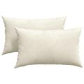 vidaXL Vankúše na pohovku 2 pcs Krémová 50 x 30 cm Kordúrová tkanina
