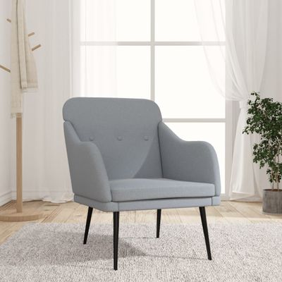 VidaXL Kreslo bledosivé 63x76x80 cm látka
