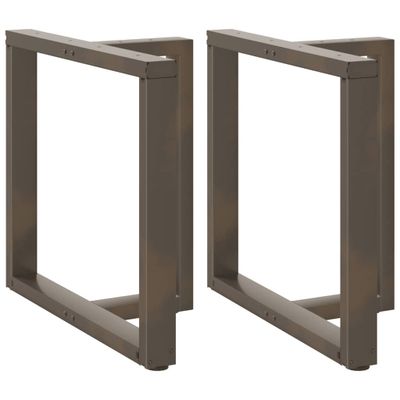 vidaXL Nohy k jedálenskému stolu v tvare T, 2 ks, čierne, 70x35x(72-73) cm, oceľ