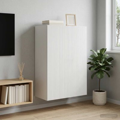 vidaXL Nástenná skrinka 66 x 34,5 x 90 cm Kompozitné drevo Biela