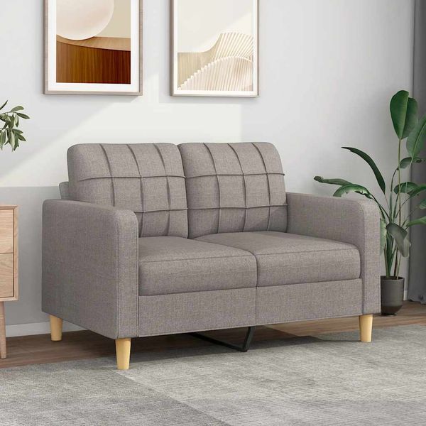vidaXL 2-miestna pohovka sivohnedá 120 cm látka