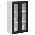 vidaXL Nástenný sklenený kabinet LUCCA Čierna 60 x 31 x 100 cm