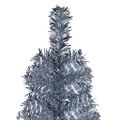 vidaXL Úzky vianočný stromček strieborný 150 cm