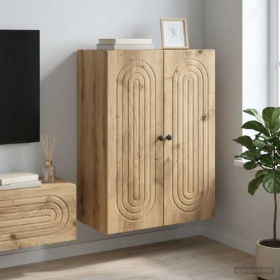 vidaXL Nástenná skrinka 66 x 34,5 x 90 cm Kompozitné drevo Dub artisan
