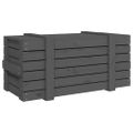 vidaXL Úložný box sivý 91x40,5x42 cm masívna borovica