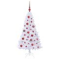 vidaXL Umelý vianočný stromček Biela 120 cm PVC a oceľ